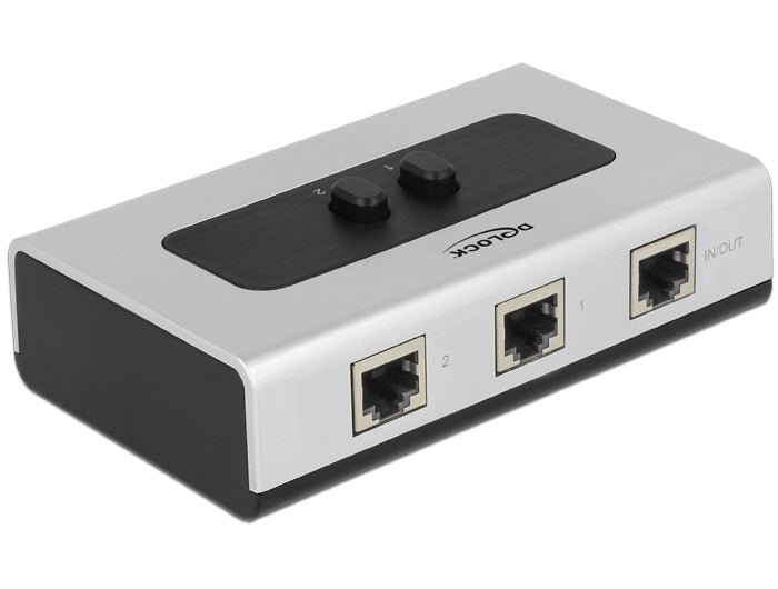 Delock Switch 2-port RJ45 Gigabit manual bidirectional