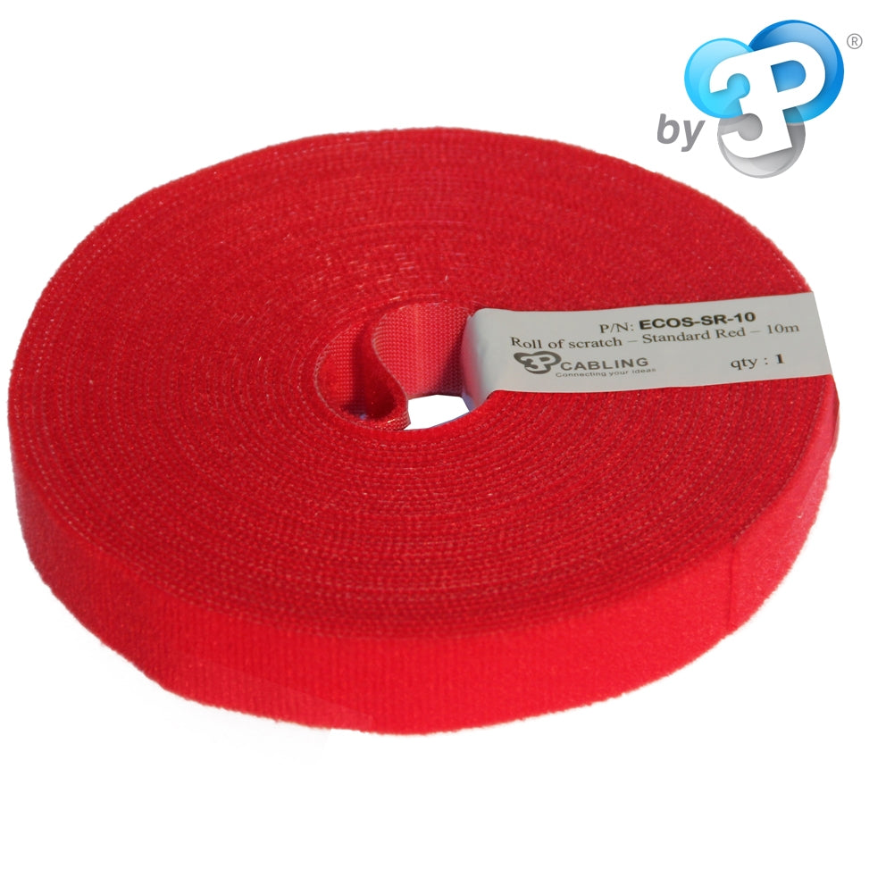Patchsee Eco-Scratch cable ties 10m red