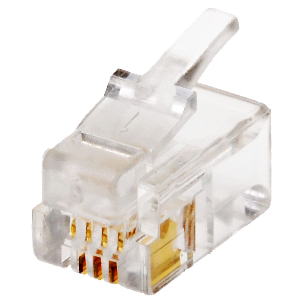 Helos modular plug 4P4C, RJ10, PU 100 pieces