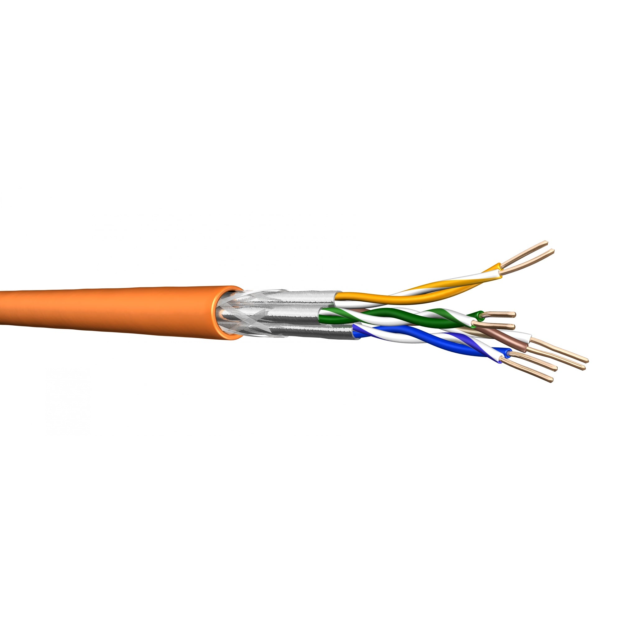 Draka installation cable UC900 HS23, Cat 7, S/FTP, PiMF, orange, 100m ring