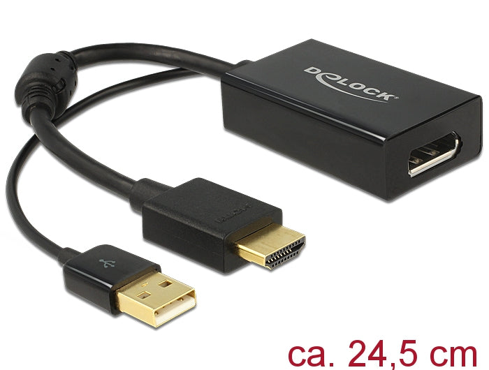 Delock adapter cable HDMI-A male > Displayport 1.2 female