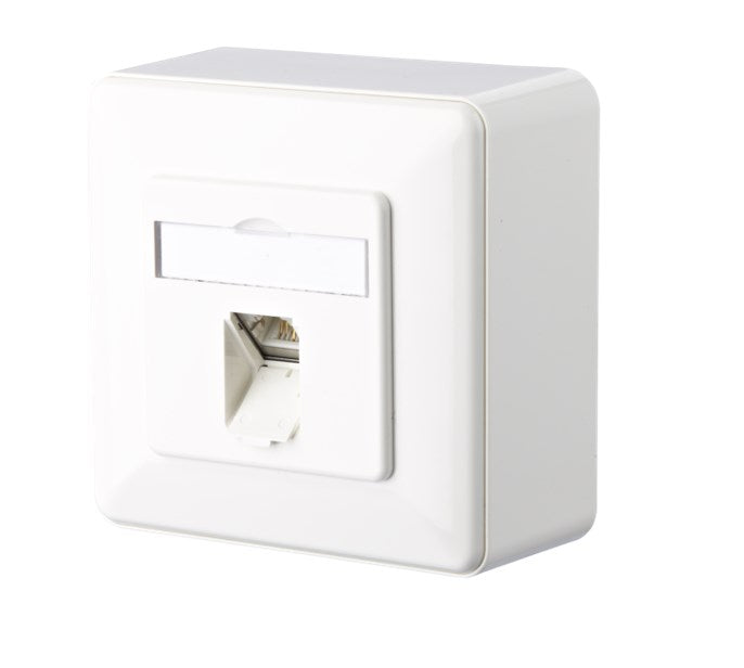METZ CONNECT E-DAT C6A 1 port AP pure white