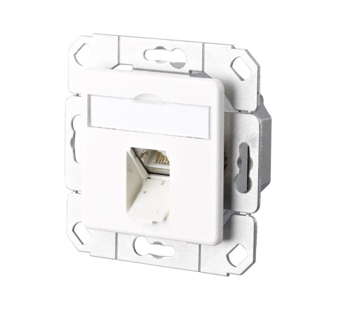 METZ CONNECT E-DAT C6A 1 port UPk pure white