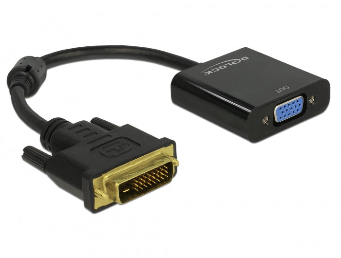 Delock adapter cable DVI 24+1 male > VGA female