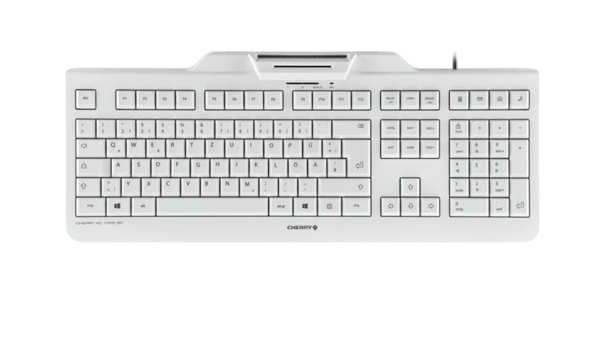 CHERRY KC 1000 SC USB keyboard white-grey