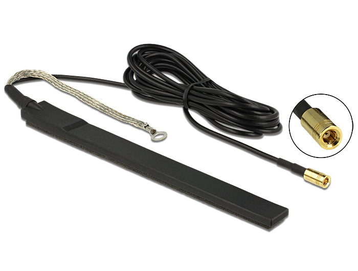 Delock Antenne DAB+ SMB Stecker 23 dBi aktiv omni schwarz