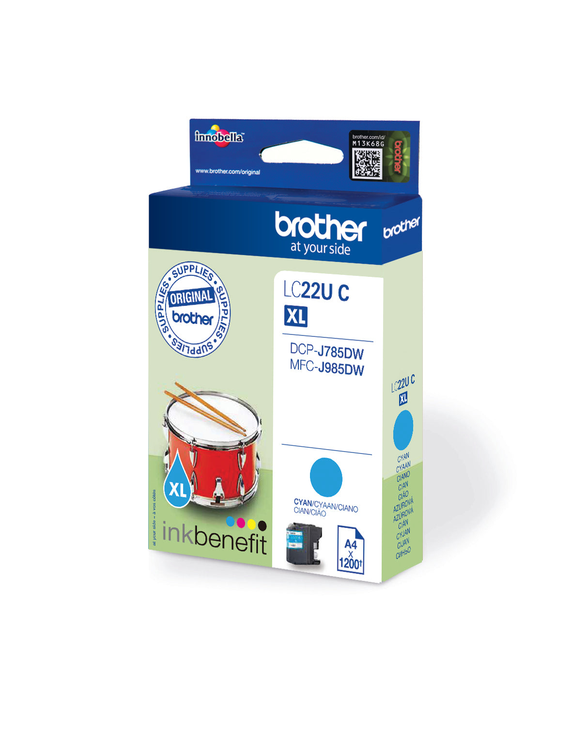 Brother ink cartridge LC-22UC, cyan