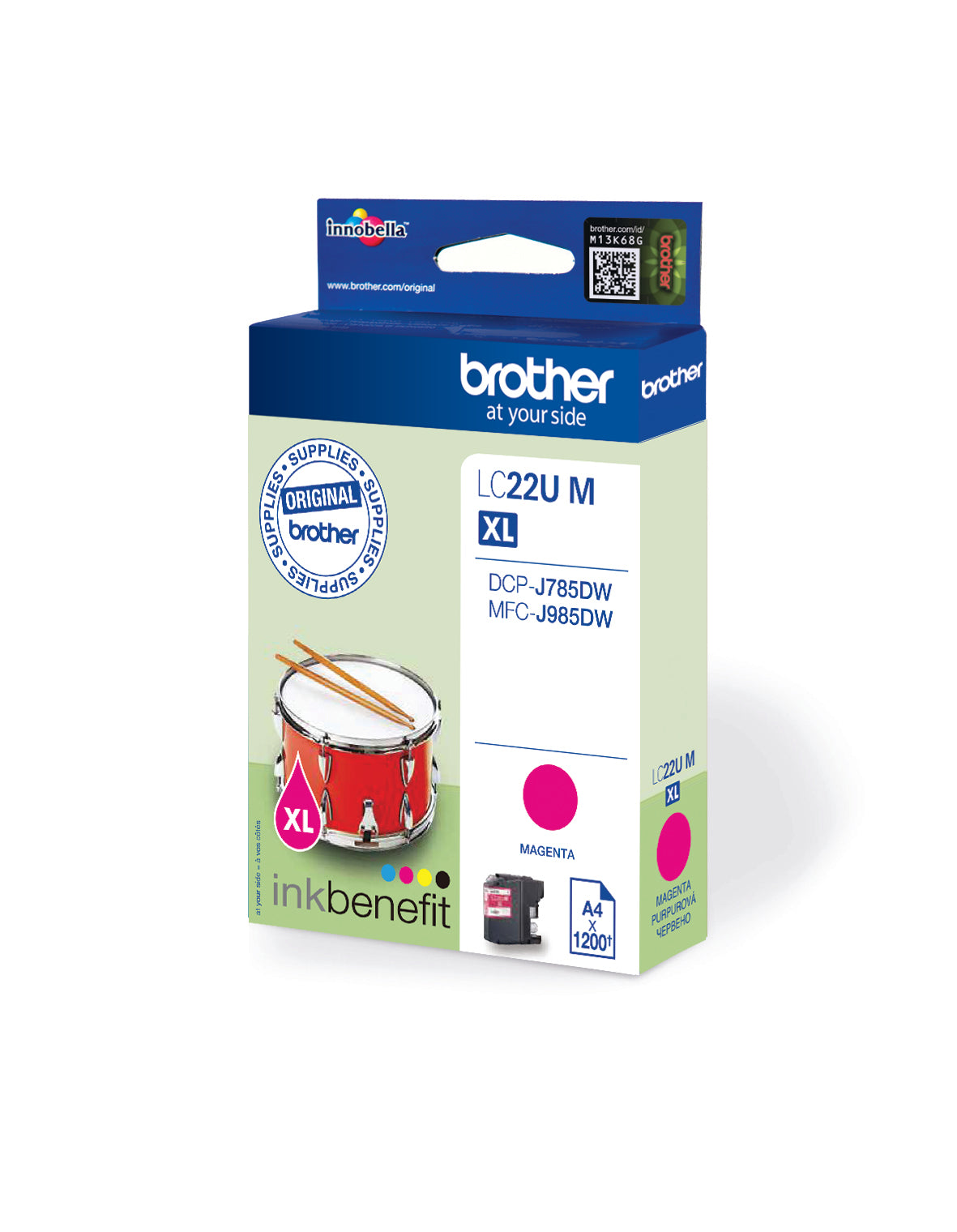 Brother ink cartridge LC-22UM, magenta