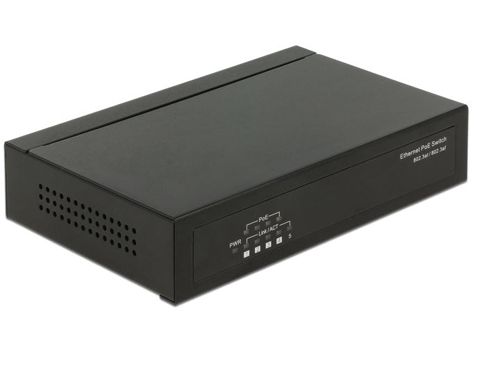 Delock 10/100 Ethernet Switch PoE+ 4+1 Port