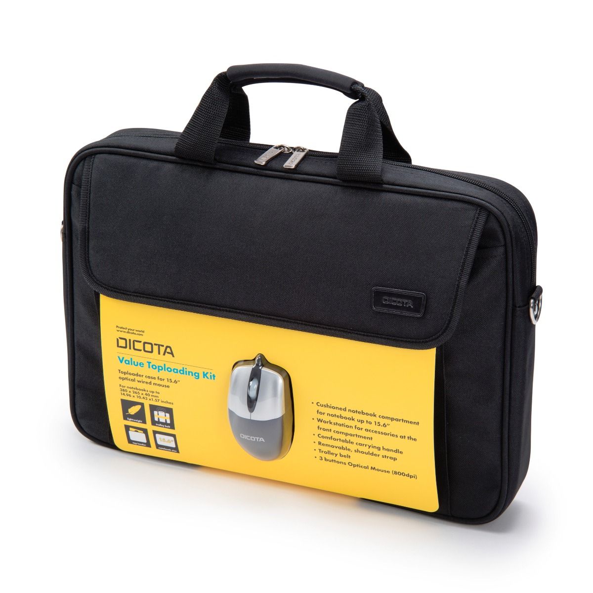 Dicota Value Toploading Kit Briefcase 15.6