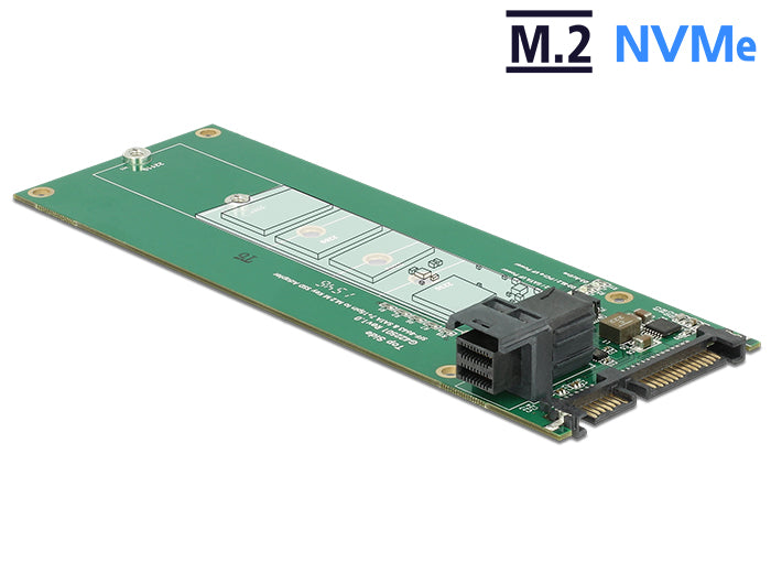 Delock converter SATA 22 pin / SFF-8643 NVMe > 1 x M.2 Key M