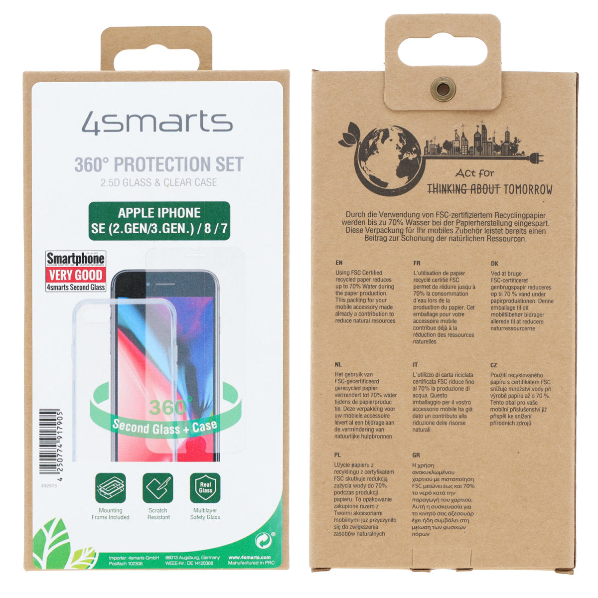 4smarts 360° Protection Set Apple iPhone 7/8 SE 2nd Gen transparent