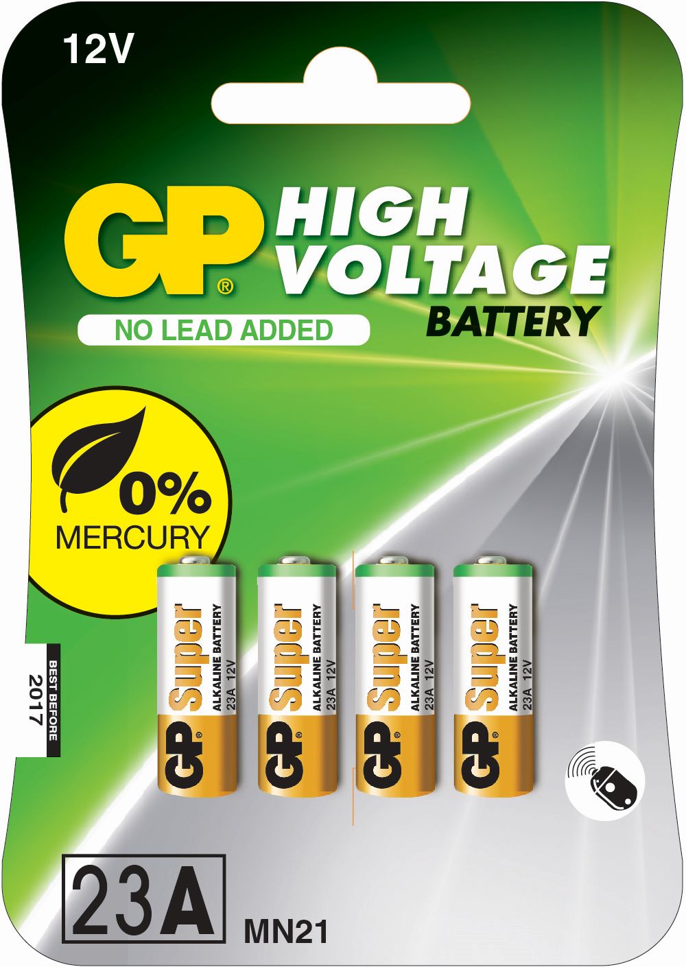 GP High Voltage Alkaline 23A (MS21 / MN21) 4er Blister