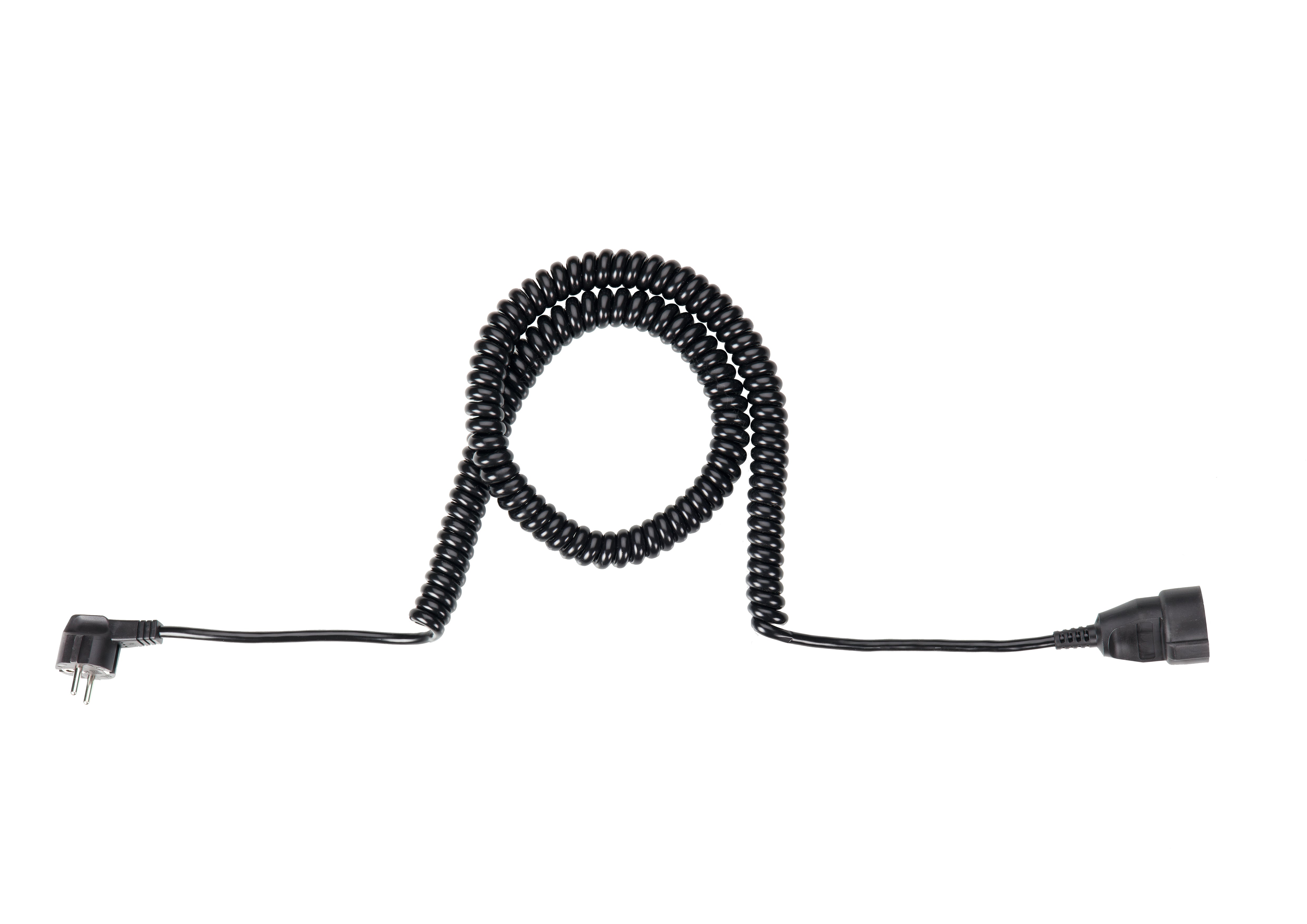 Bachmann protective contact spiral extension PVC 4m black