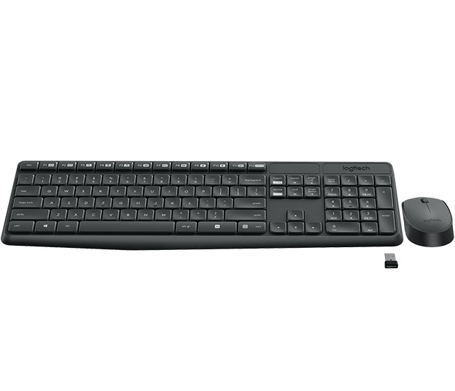 Logitech MK235 set, keyboard and mouse, wireless DE - black