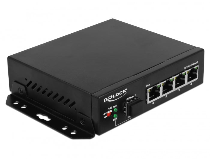 Delock Switch Gigabit 4 Port RJ45 + 1 SFP