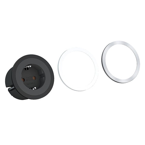 Bachmann PIX with safety socket, plastic, black, GST18 0.2m supply cable