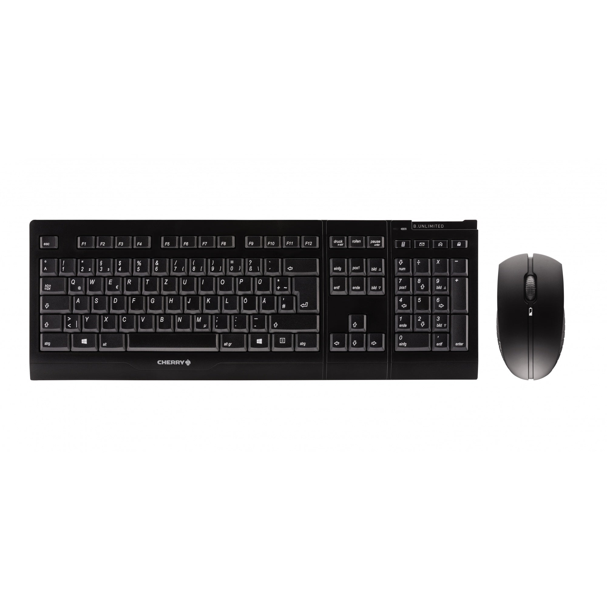 CHERRY B.UNLIMITED 3.0 keyboard with mouse set DE wireless black