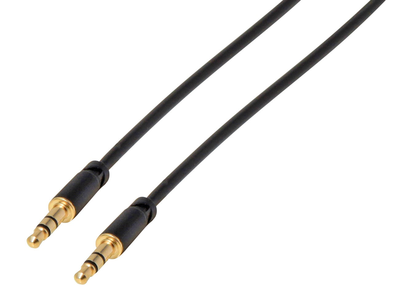 helos Slim Audiokabel Klinke 3,5mm St./St. 1,5m schwarz