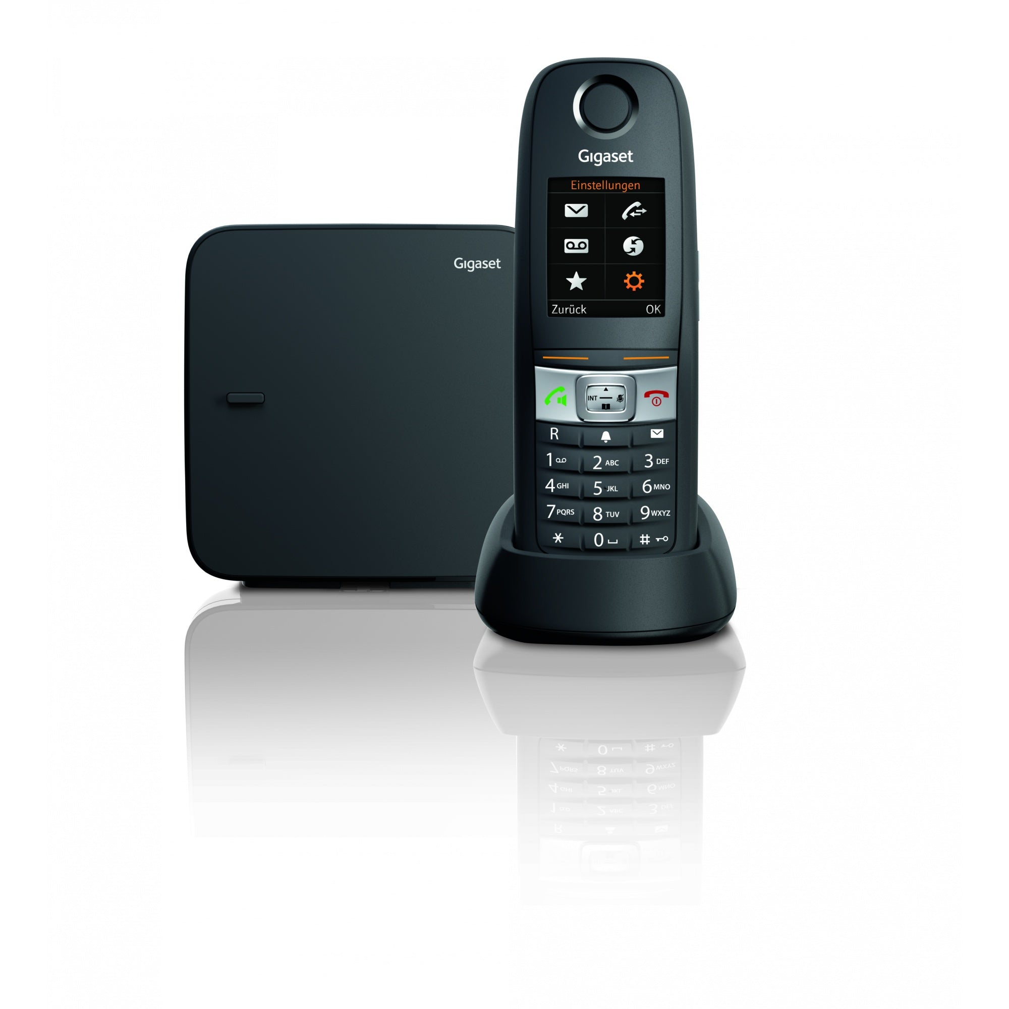 Gigaset E630 int. large button telephone cordless IP65 - black