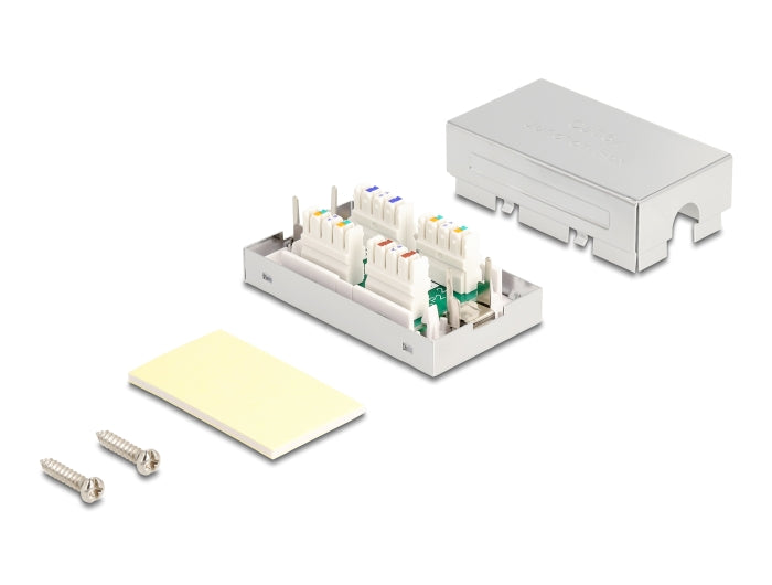Delock junction box for network cable Cat.6A LSA STP