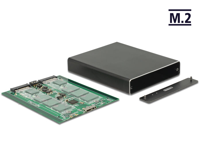 Delock enclosure 2 x M.2 Key B > USB 3.1 Micro-B with RAID
