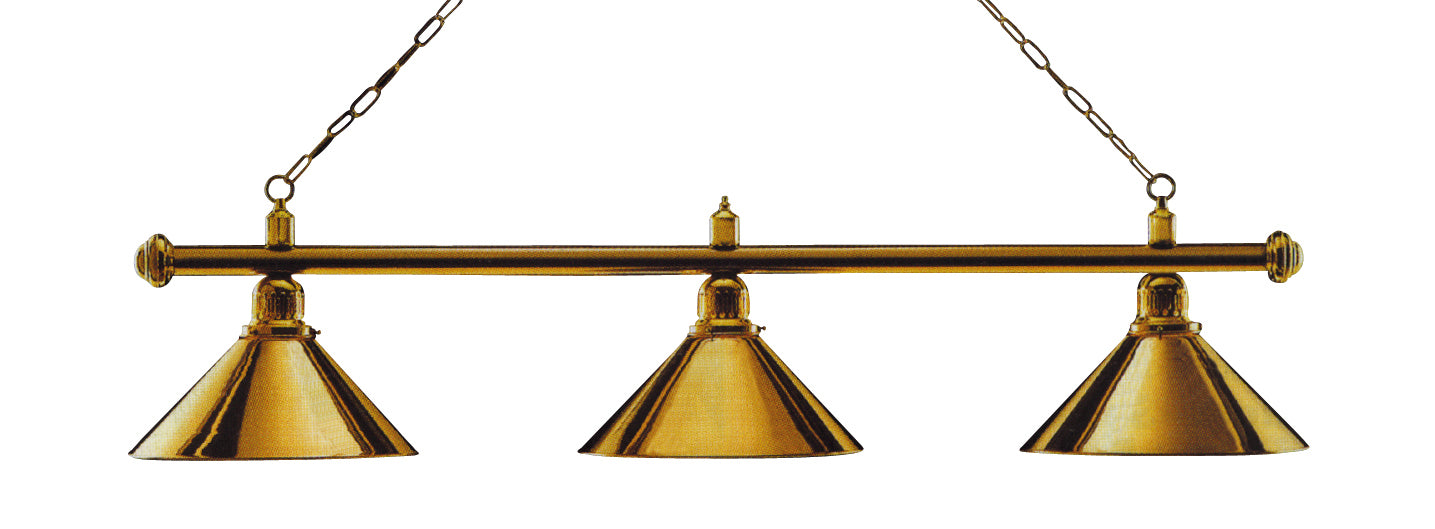 London lamp 3 shades, brass