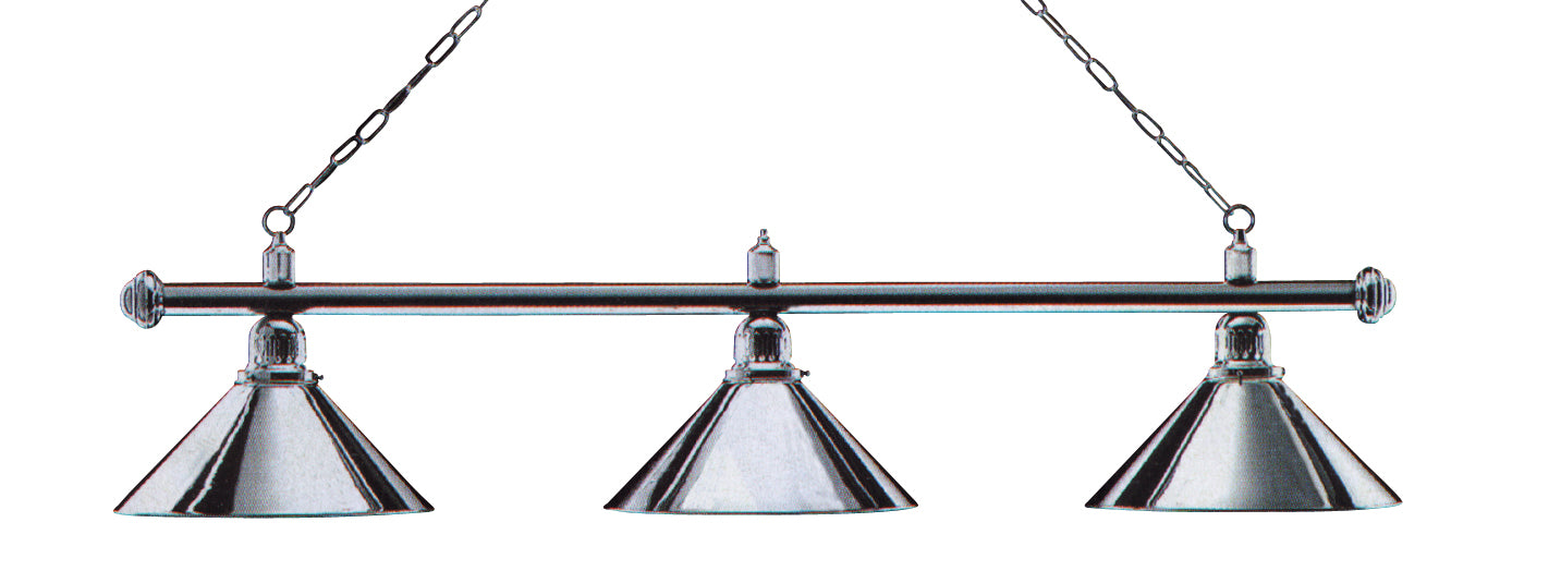 London lamp 3 shades, chrome
