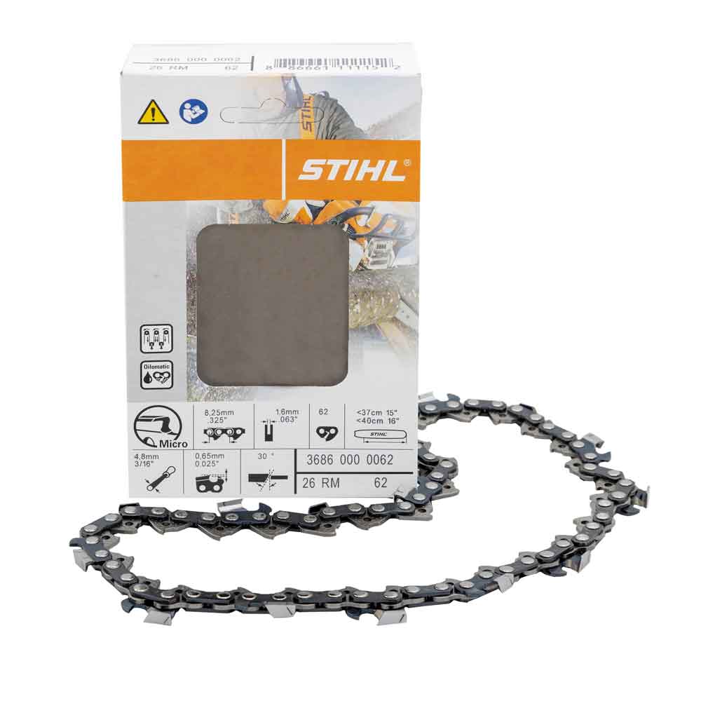 Stihl 3686 000 0062 saw chain .325 1.6 mm 62 GL 37 cm