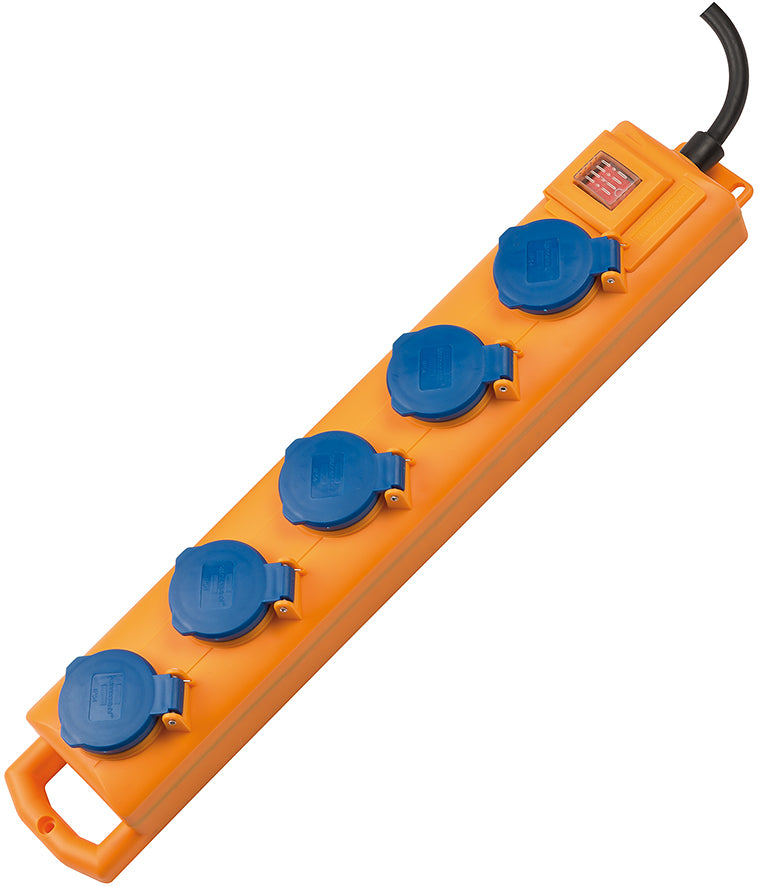Brennenstuhl Super-Solid SL 544 D IP54 5-way yellow/blue 2m