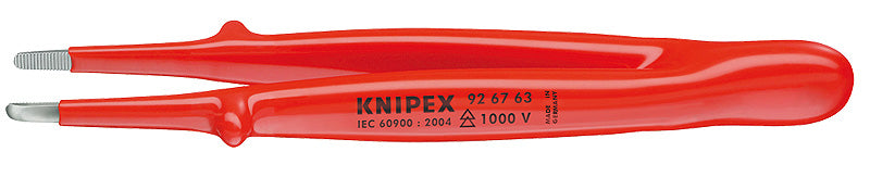 KNIPEX precision tweezers, dip-insulated, straight, 145 mm