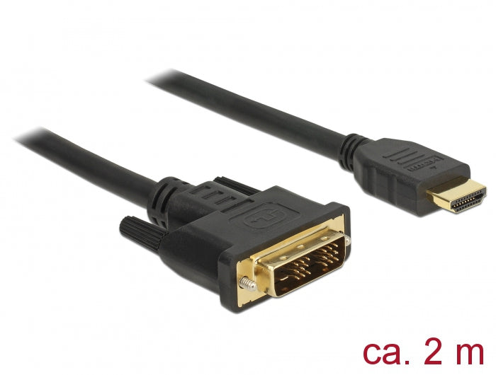 Delock cable DVI 18+1 male > HDMI-A male 2.0 m