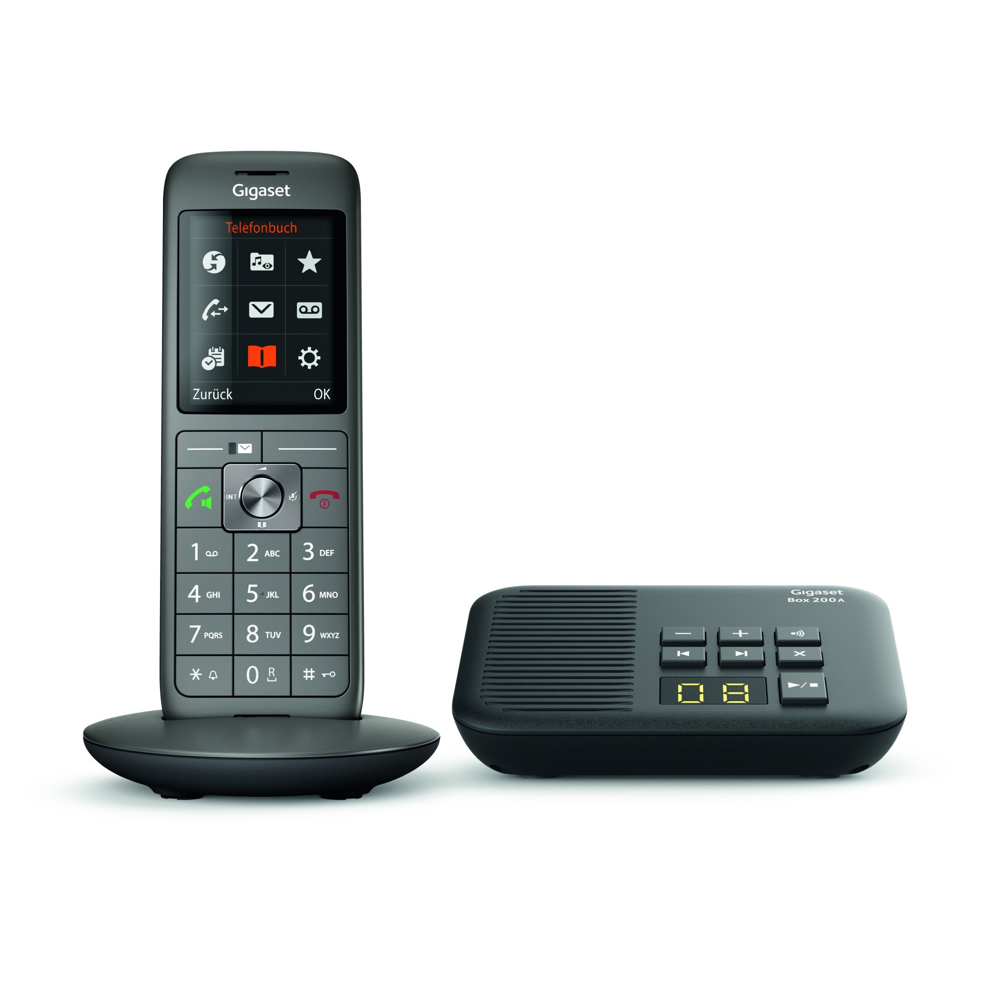 Gigaset CL660A cordless phone with answering machine - anthracite