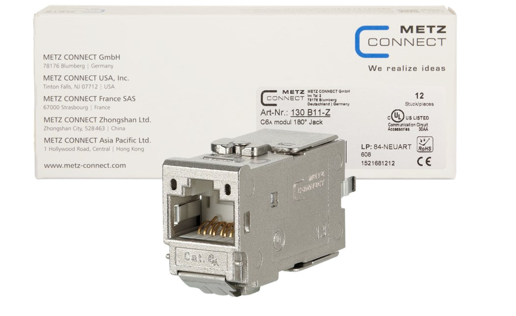 METZ CONNECT C6Amodul 180° Jack (12 pieces)