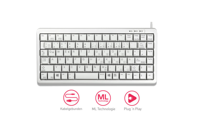CHERRY G84-4100 COMPACT USB keyboard light grey