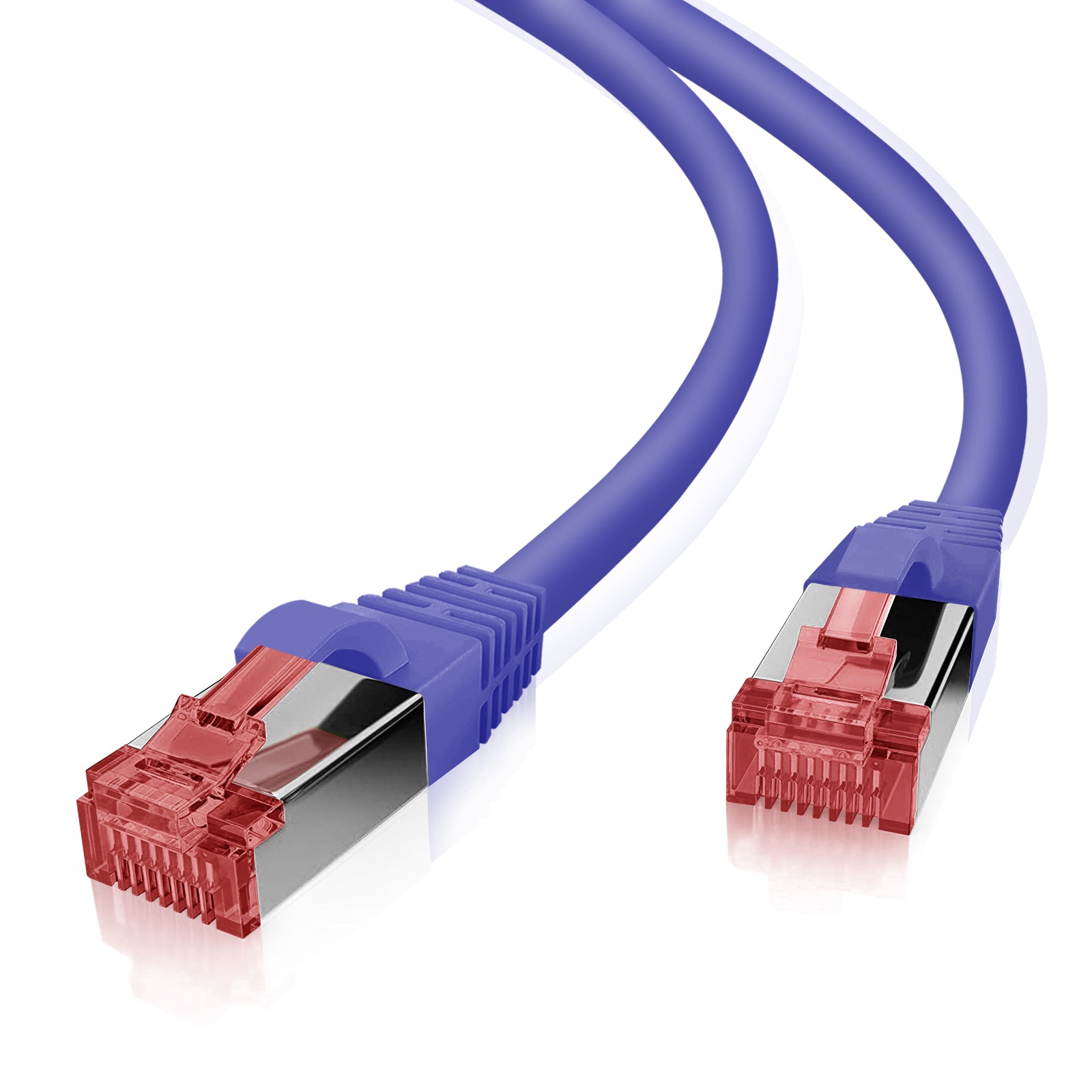 Helos patch cable S/FTP Cat 6 purple 10.0 m