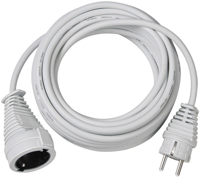 Brennenstuhl extension cable Schuko 10m white, indoor