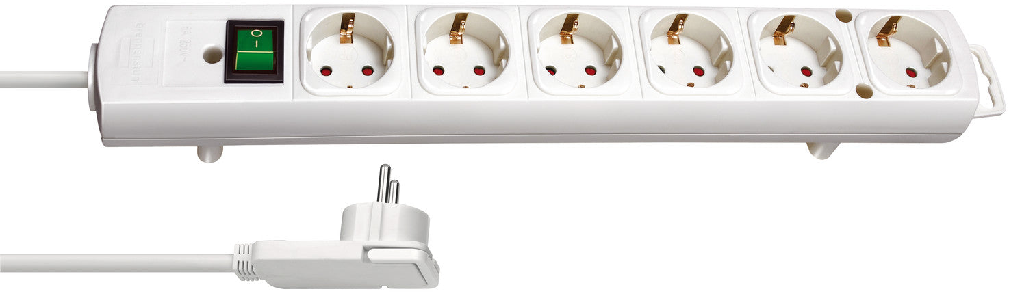 Brennenstuhl Comfort-Line Plus Steckdosenleiste 6-fach Flachstecker weiß 2m
