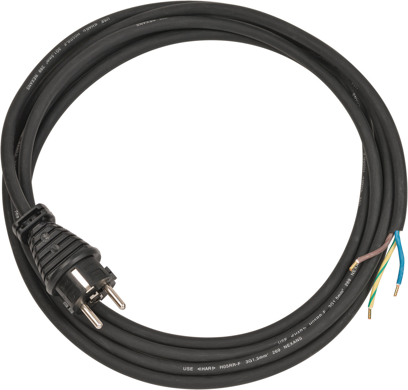 Brennenstuhl connection cable 3-pin 3m black H05RR-F 3G1.5