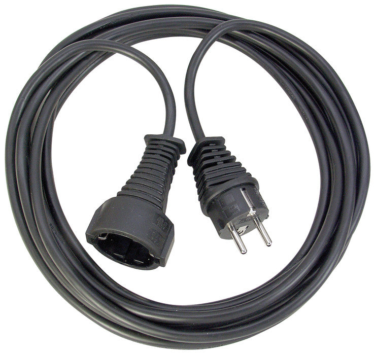 Brennenstuhl quality plastic extension cable Schuko 2m black, indoor