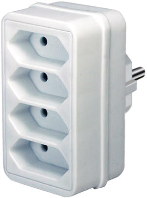 Brennenstuhl Adapterstecker Euro 4, weiß