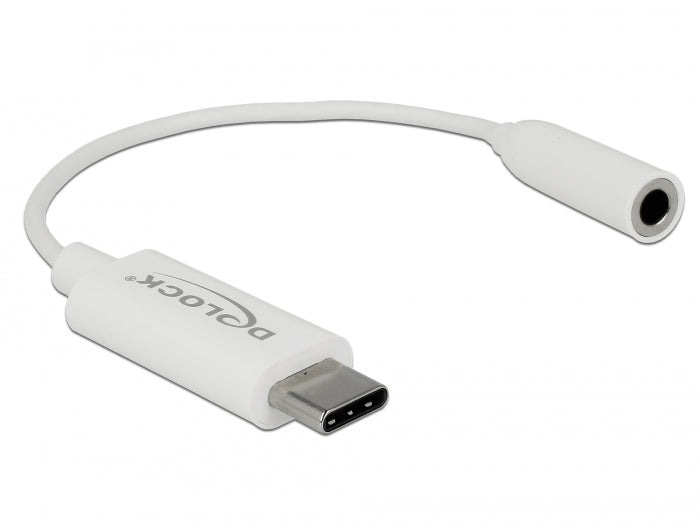 Delock Audio Adapter USB Type-C™ to jack socket 14 cm white