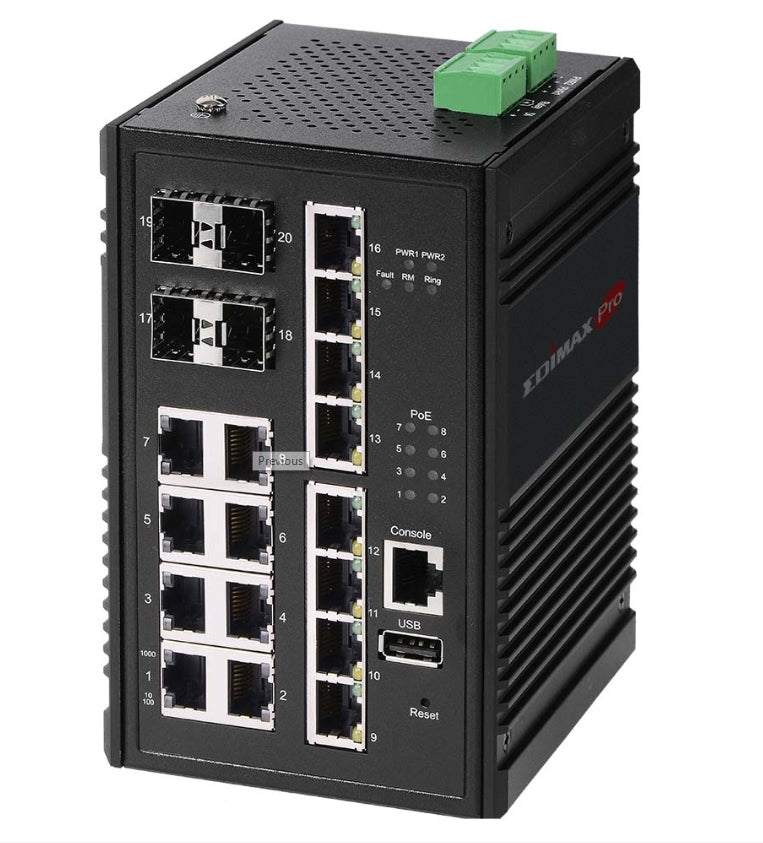 Edimax IGS-5416P 16-Port Gigabit PoE+ Web Managed