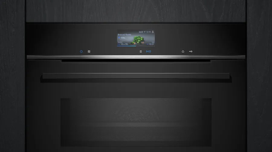 Siemens HM736GAB1 series iQ700 smart built-in oven with microwave function, 60x60 cm, black 
