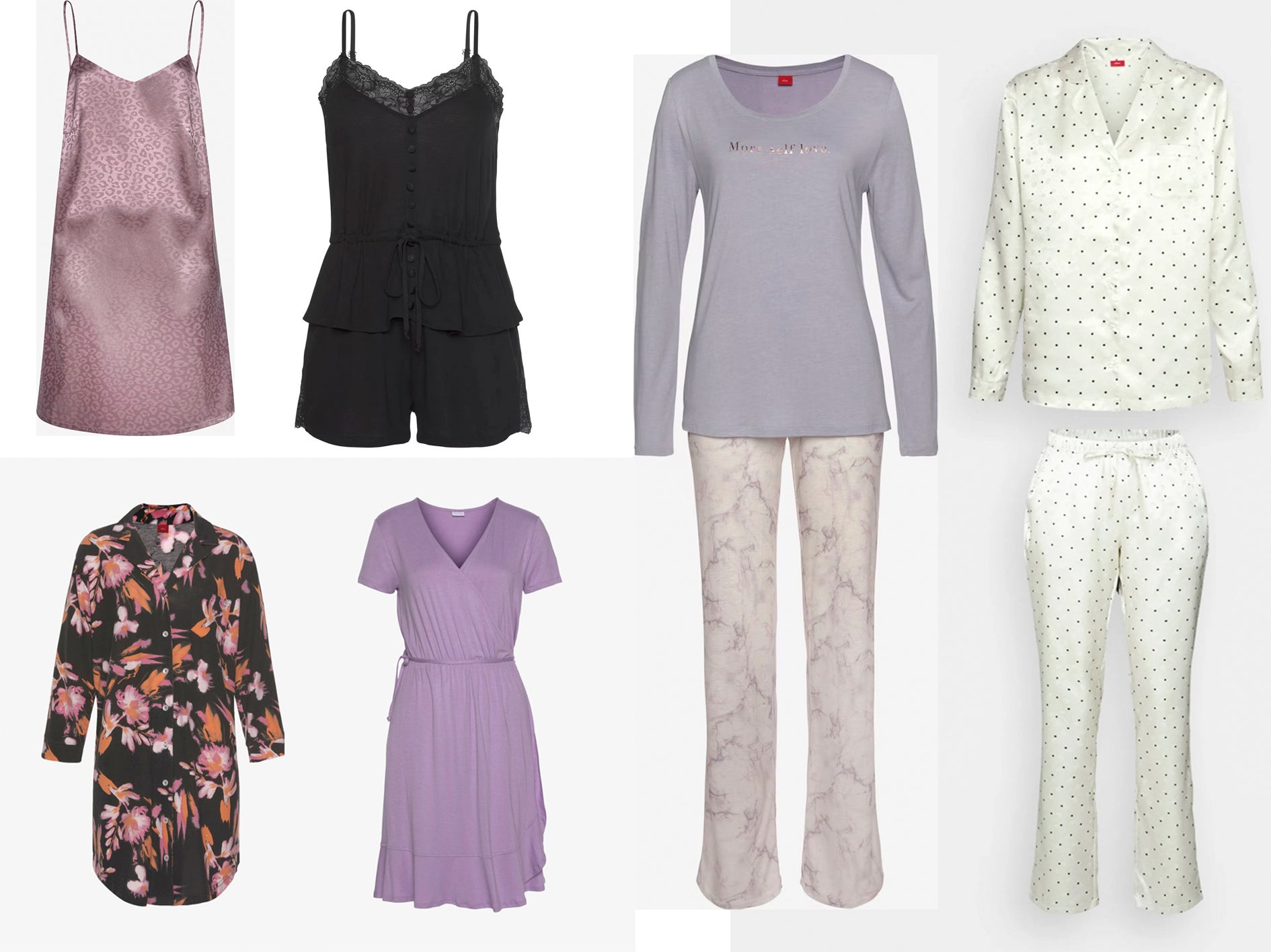 Mix of women's sleepwear