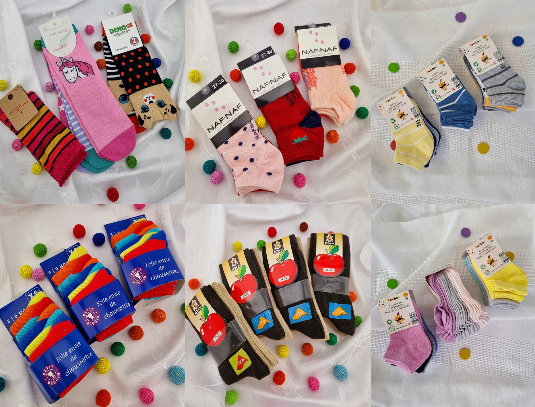 Mix of children's socks