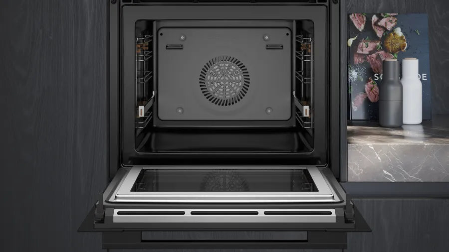 Siemens HM736GAB1 series iQ700 smart built-in oven with microwave function, 60x60 cm, black 