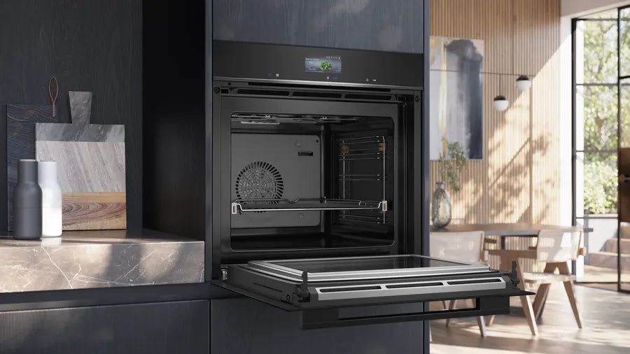 Siemens HM736GAB1 series iQ700 smart built-in oven with microwave function, 60x60 cm, black 