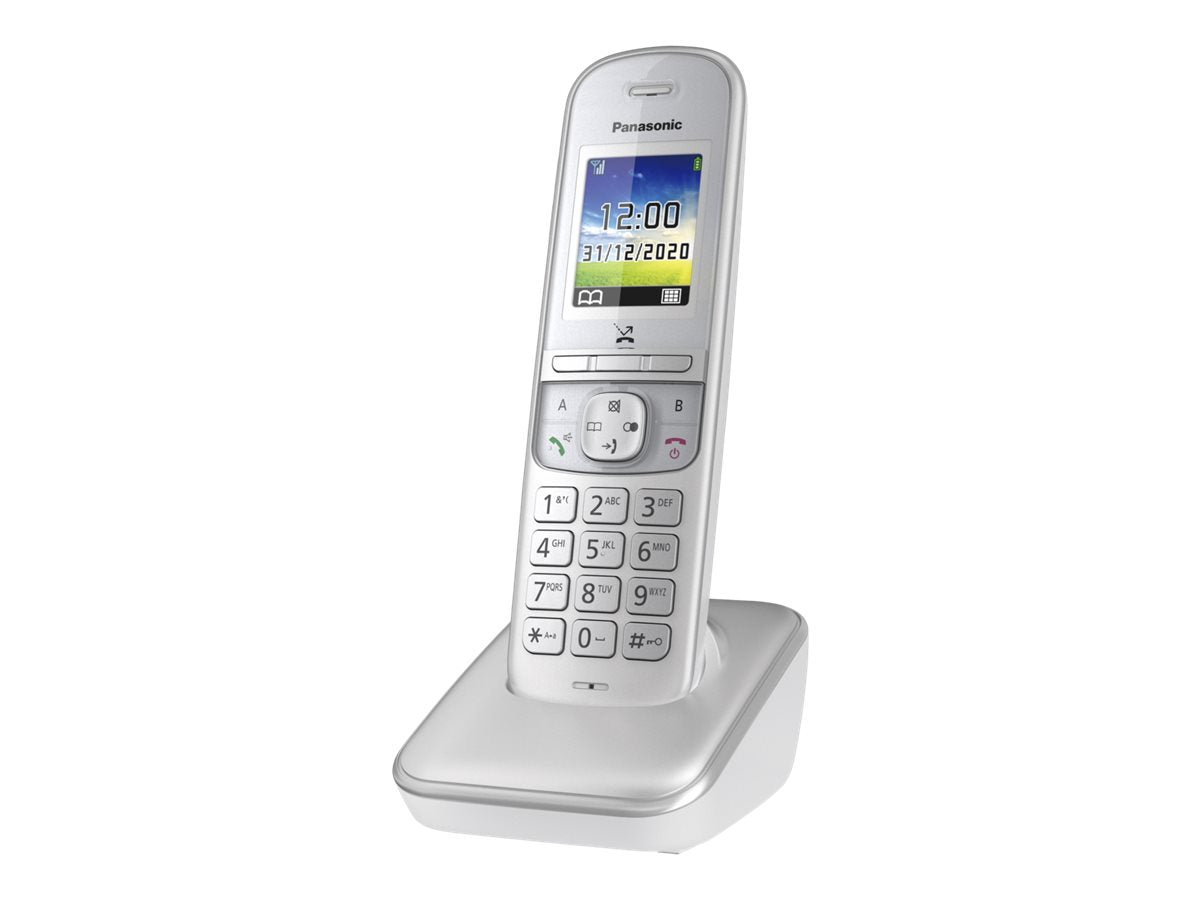 Panasonic cordless telephone KX-TGH710GG - pearl silver