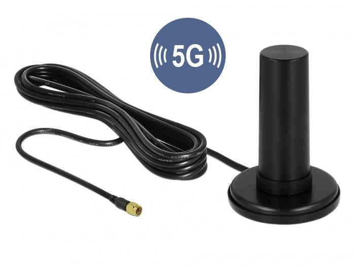 Delock 5G LTE Antenne SMA Stecker 0 - 3 dBi starr omnidirektional